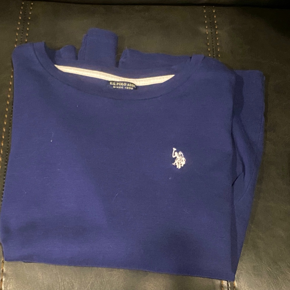Polo long sleeve shirt size L navy blue